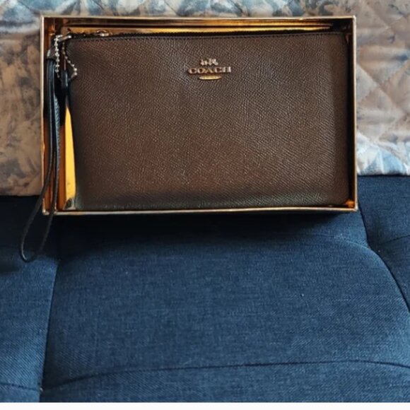 NWT COACH METALLIC GRAPHITE SATCHEL - 3 Piece Set - Coach Leather Edie H… - Picture 7 of 11